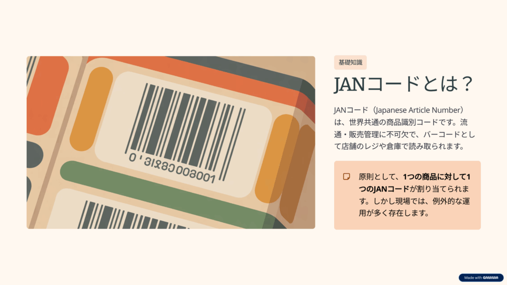 JANコードとは　の説明スライド