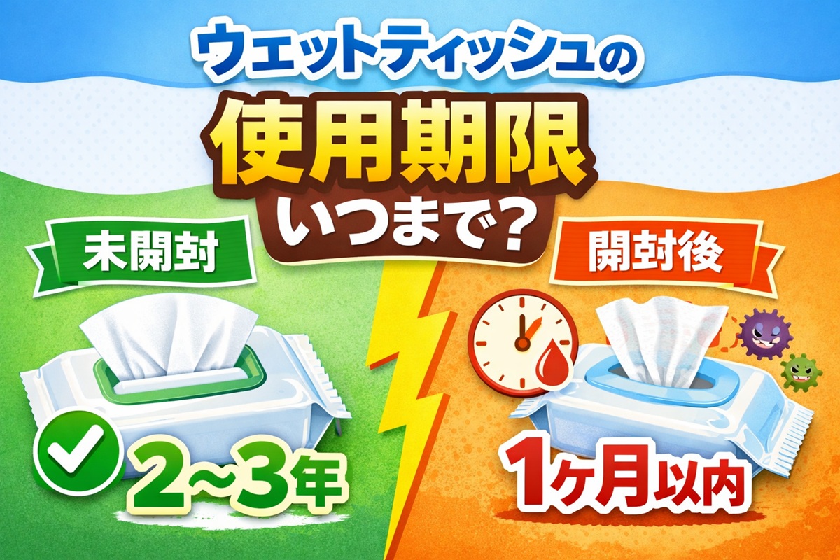 ⑨ ウェットティッシュ 使用期限はいつまで？未開封・開封後の違い 