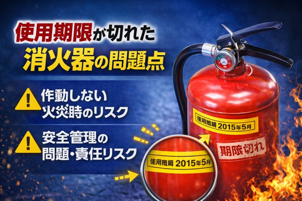 ⑤ 消火器 使用期限はどこに書いてある？10年ルールと確認方法 |在庫 