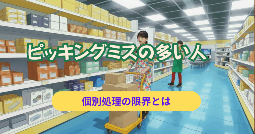 ピッキング　ミスが多い　個別処理