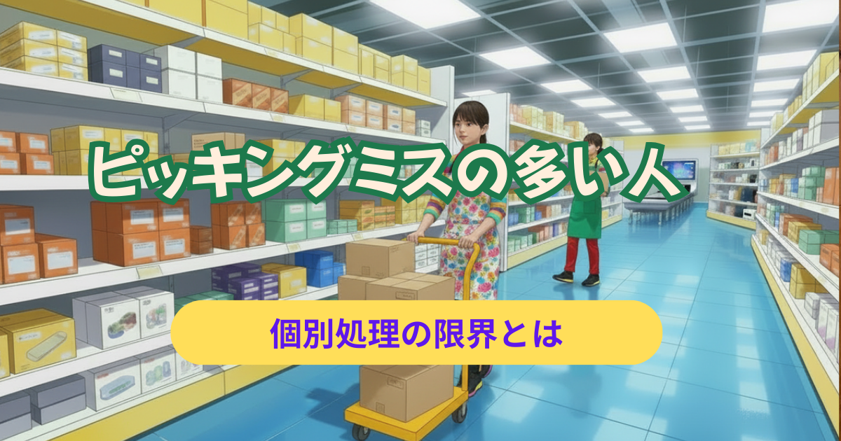 ピッキング　ミスが多い　個別処理