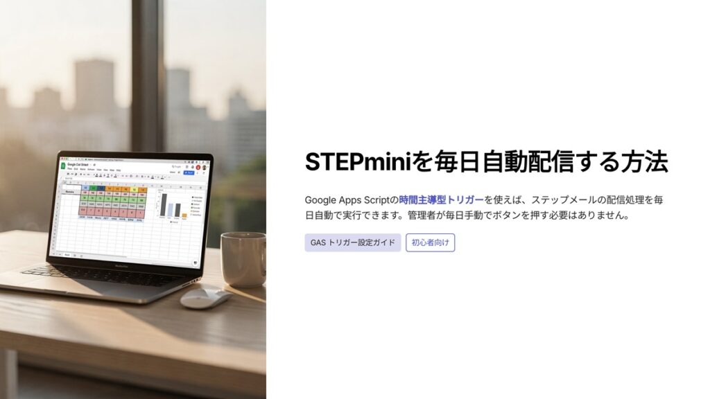 STEPmini 毎日自動配信　バッチ設定　説明スライド