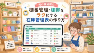 雑貨屋棚番管理　在庫管理　STOCKmini