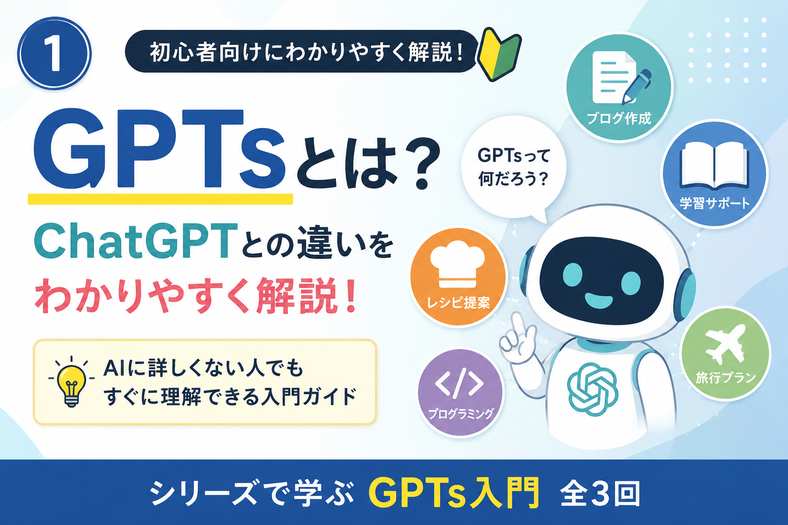 GPTsとは?ChatGPTとの違いを初心者向けにわかりやすく解説