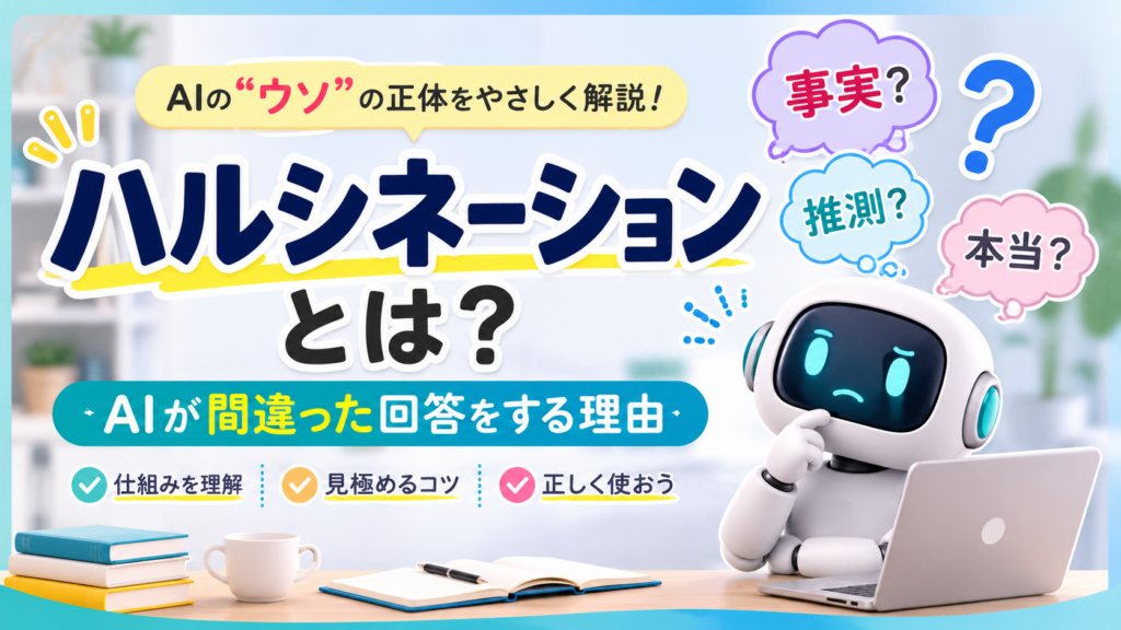ハルシネーションとは？AIが間違った回答をする理由を初心者向けに解説