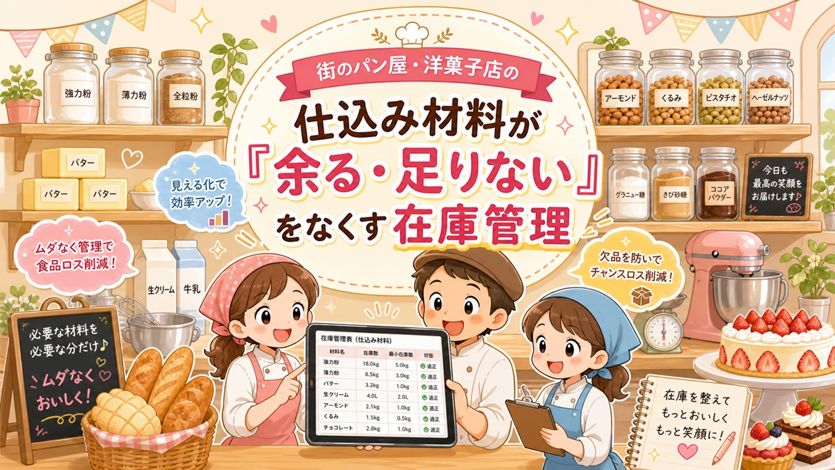 パン屋　仕込み材料がたりない　在庫管理